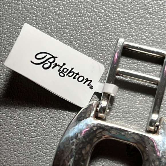 NWT $118 BRIGHTON MERIDIAN SILVER HAMMERED CRYSTAL ADJ BRACELET - Picture 7 of 7